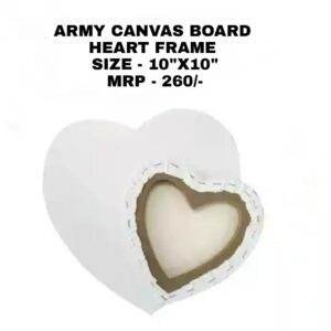 Army Canvas Board - 10x10 Inch Heart Frame