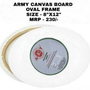 Army Canvas Board - 8X12 Inch Oval Frame