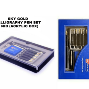 SKY Gold Calligraphy Pen Set 6 Nib (Acrylic Box)