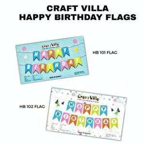 Craft Villa Happy Birthday Flags - Banner