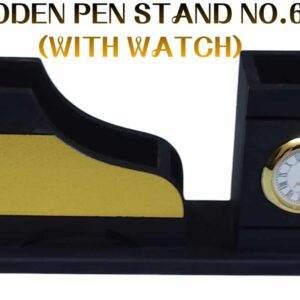 Wooden Pen Stand No.641 - With Watch