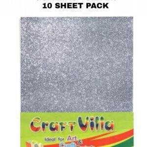 Craft Villa A/4 Glitter Foam Sheet Gumming - Silver
