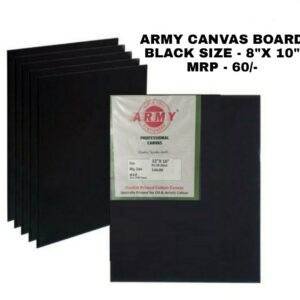 Army Canvas Board - 8X10 Inch Black