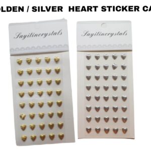 Golden / Silver Heart Sticker Card