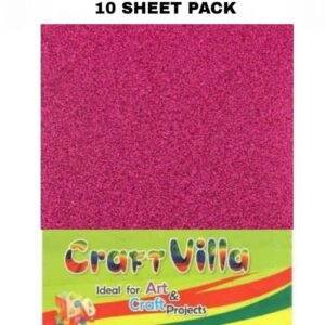 Craft Villa A/4 Glitter Foam Sheet Non-Gumming - Dark Pink
