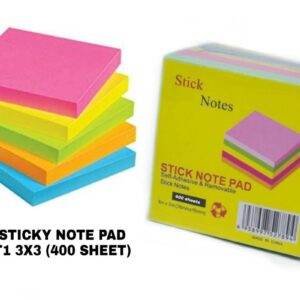 Sticky Note Pad T1 3x3 (400 Sheet)