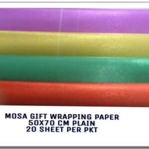 Glitter Gift Wrapping Paper 50x70cm - Plain (20 Sheets)