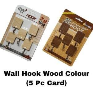 Wall Hook Wood  Colour (5 Pc Card)