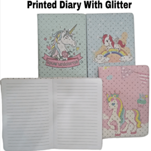 Printed Diary With Glitter