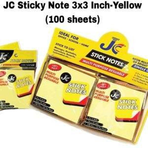 JC Sticky Note 3X3 Inch - Yellow