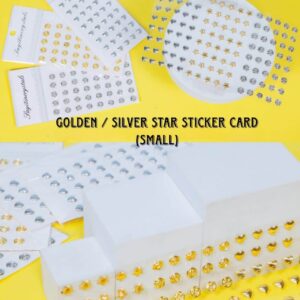 Golden / Silver Star Sticker Card