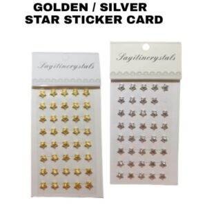 Golden / Silver Star Sticker Card