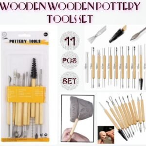 Wooden Pottery Tools Set - 11 Pcs Set