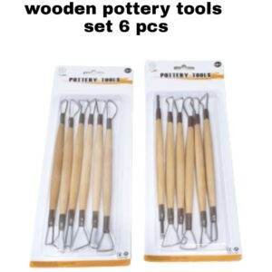 Wooden Pottery Tools - 6 Pcs Set