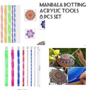 Mandala Dotting Tools Acrylic - 8 Pcs Set