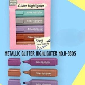 Metallic Glitter Highlighter No.H-3305 (6 Pc Set)