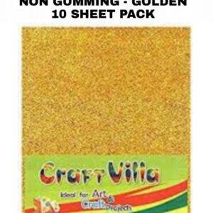 Craft Villa A/4 Glitter Foam Sheet Non-Gumming - Golden