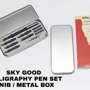 SKY Gold Calligraphy Pen Set 6 Nib (Metal Box)