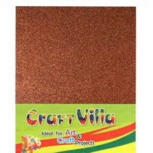 Craft Villa A/4 Glitter Foam Sheet Gumming - Brown