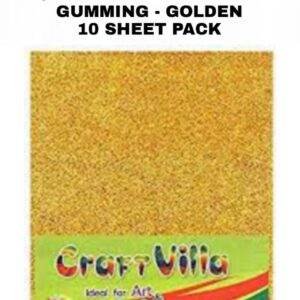 Craft Villa A/4 Glitter Foam Sheet Gumming - Golden