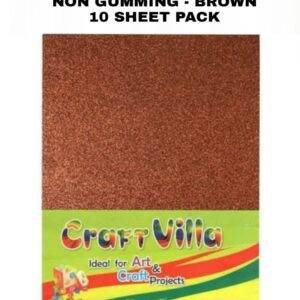 Craft Villa A/4 Glitter Foam Sheet Non-Gumming - Brown