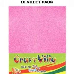 Craft Villa A/4 Glitter Foam Sheet Non-Gumming - Light Pink