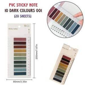 PVC Sticky Note 10 Dark Colours 001
