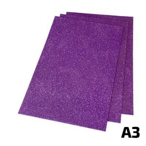 Craft Villa A/3 Glitter Foam Sheet Non Gumming – Purple