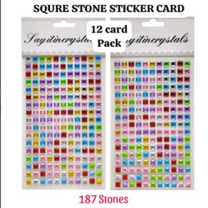 Square Stone Sticker Card M/C (187 Stone)