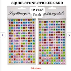 Square Stone Sticker Card M/C (98 Stone)