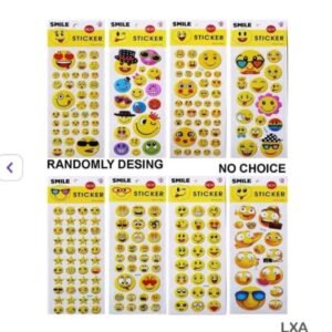 Emoji Smiley Sticker Long Card No.LXA