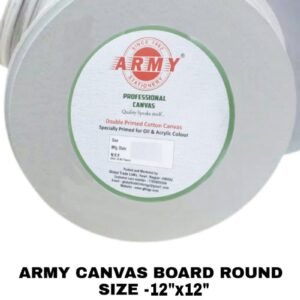 Army Canvas Board Round 12″x 12″ Inch