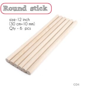 Wooden Round Stick 10mm – 12 Inch (6 Pc)