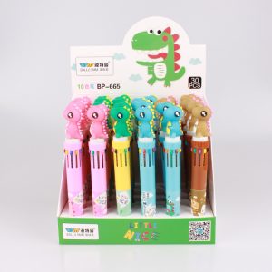 10 In 1 Character Head Ball Pen-Mix Character Head