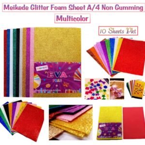 Meikede A/4 Glitter Foam Sheet Non-Gumming – Multi Colour