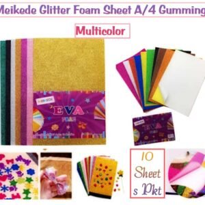 Meikede A/4 Glitter Foam Sheet Gumming – Multi Colour