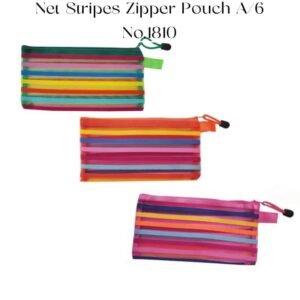 Net Stripes Zipper Pouch A/6 No.1810