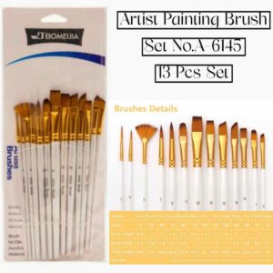 Artist Painting Brush SetNo.a-6145 – 13 Pcs Set