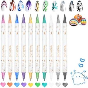 Twin Metallic Brush Pen No.6566 (10 Pcs)