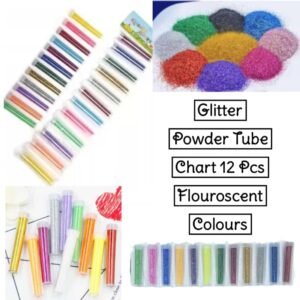 Glitter Tube Chart - Flouroscent Colours