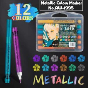 Metallic Colour Marker No.AW-1995 (12 Pc)