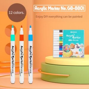 Acrylic Marker No.GB-8801 (12 Pc)