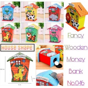 Fancy Wooden Money Bank No.046