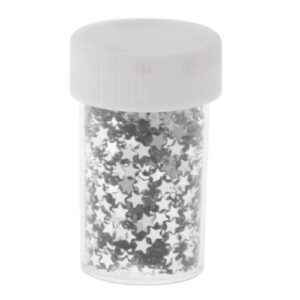 Glitter Star Sequence Jar Golden / Silver (12 Pcs)