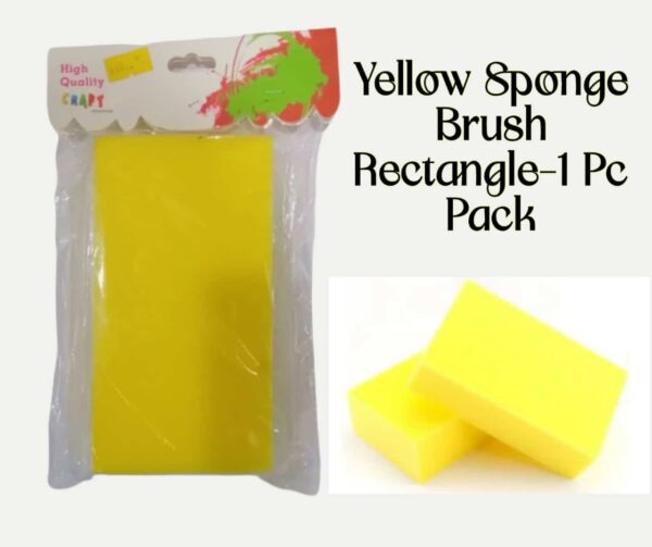 Yellow Sponge Brush Rectangle-1 PC
