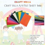 Craft Villa Felt Sheet 1mm - A/4