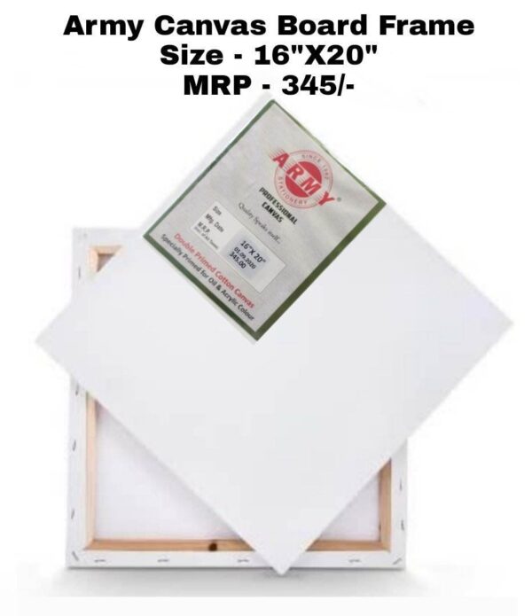 Army Canvas Board - 16"X20" Inch Student Frame