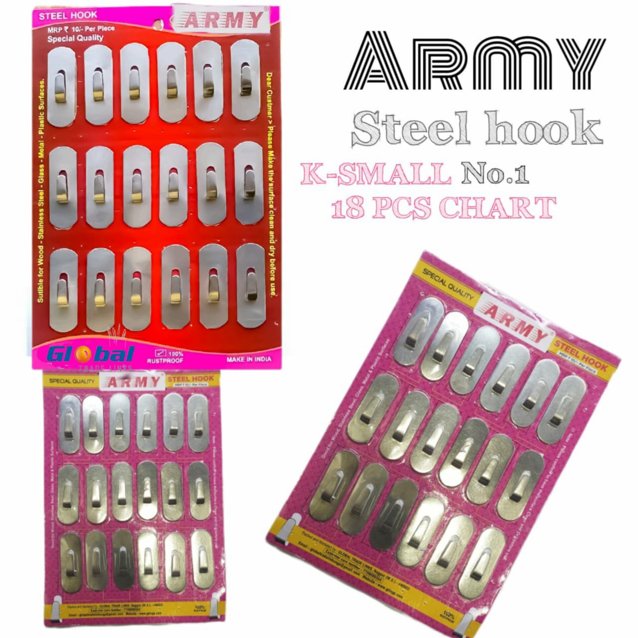 2025/12/1000001586.jpg Army Steel K-Small Hook (18 pc card) - Image 1
