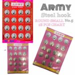 Army Steel Round Hook (18 pc card)