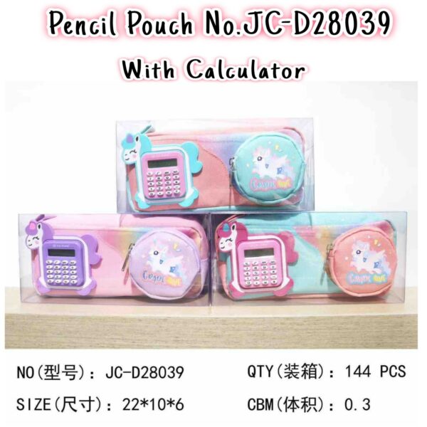 Pencil Pouch No.JC-D28039 (With Calculator)